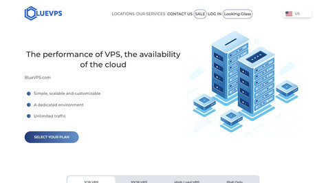 Сайт хостинг-компании BlueVPS