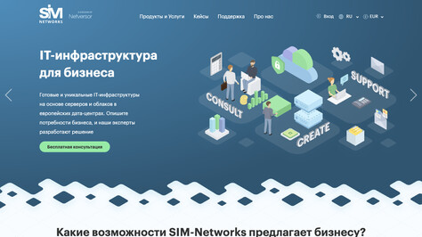 Сайт хостинг-компании SIM-Networks