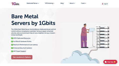 Сайт хостинг-компании 1Gbits
