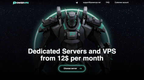 Сайт хостинг-компании PowerVPS