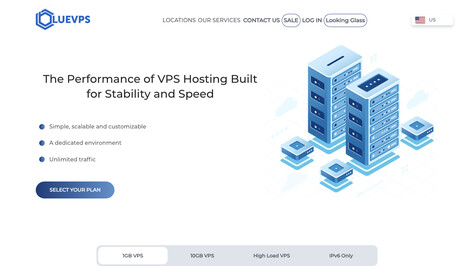 Сайт хостинг-компании BlueVPS