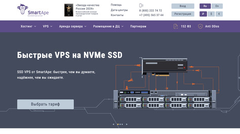 Сайт хостинг-компании SmartApe