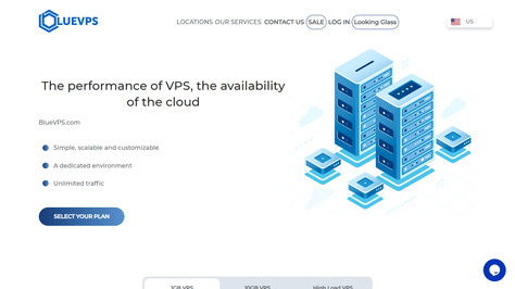 Сайт хостинг-компании BlueVPS