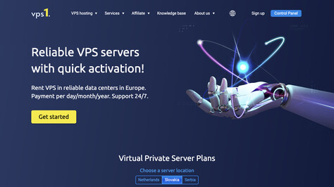 Сайт хостинг-компании VPS1