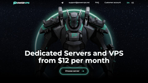 Сайт хостинг-компании PowerVPS