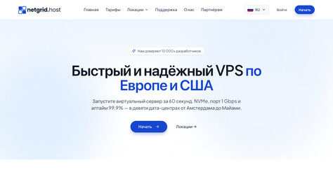 Сайт хостинг-компании NetGrid Host