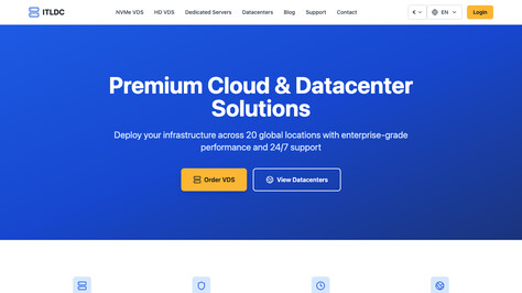 Сайт хостинг-компании ITL DC