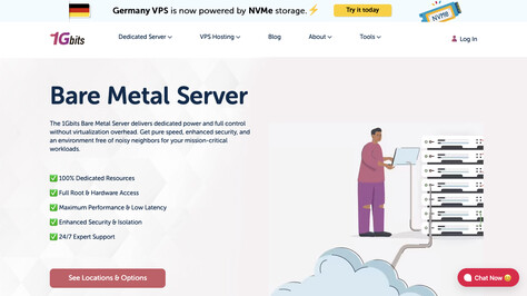 Сайт хостинг-компании 1Gbits