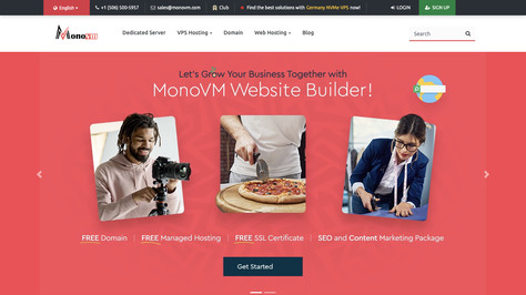 Сайт хостинг-компании Monovm