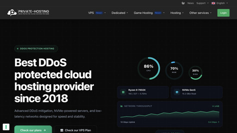 Сайт хостинг-компании Private-Hosting