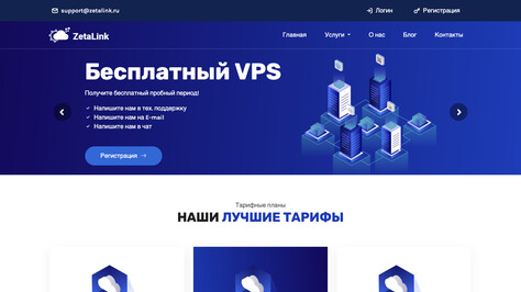 Сайт хостинг-компании ZetaLink