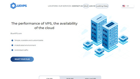 Сайт хостинг-компании BlueVPS
