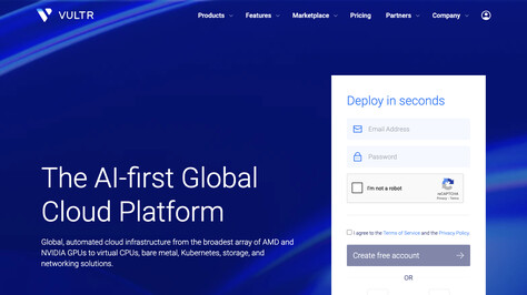 Сайт хостинг-компании Vultr