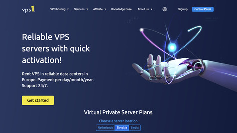 Сайт хостинг-компании VPS1