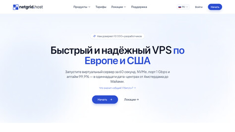 Сайт хостинг-компании NetGrid Host