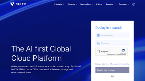 Сайт хостинг-компании Vultr