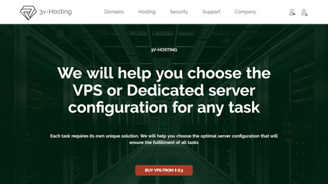 Сайт хостинг-компании 3v-hosting