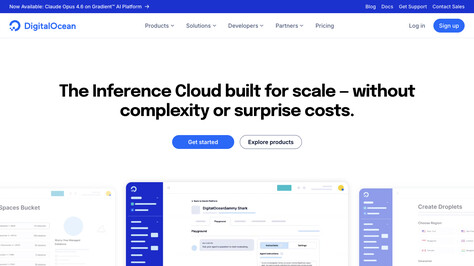 Сайт хостинг-компании DigitalOcean