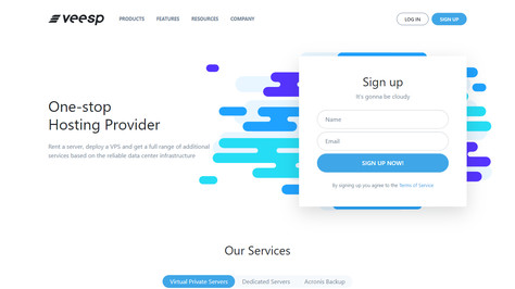 Сайт хостинг-компании Veesp